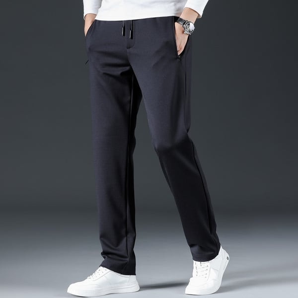 Elegante Anti-Falten-Hose für Männer, ideal für Herbst- und Wintertage.
