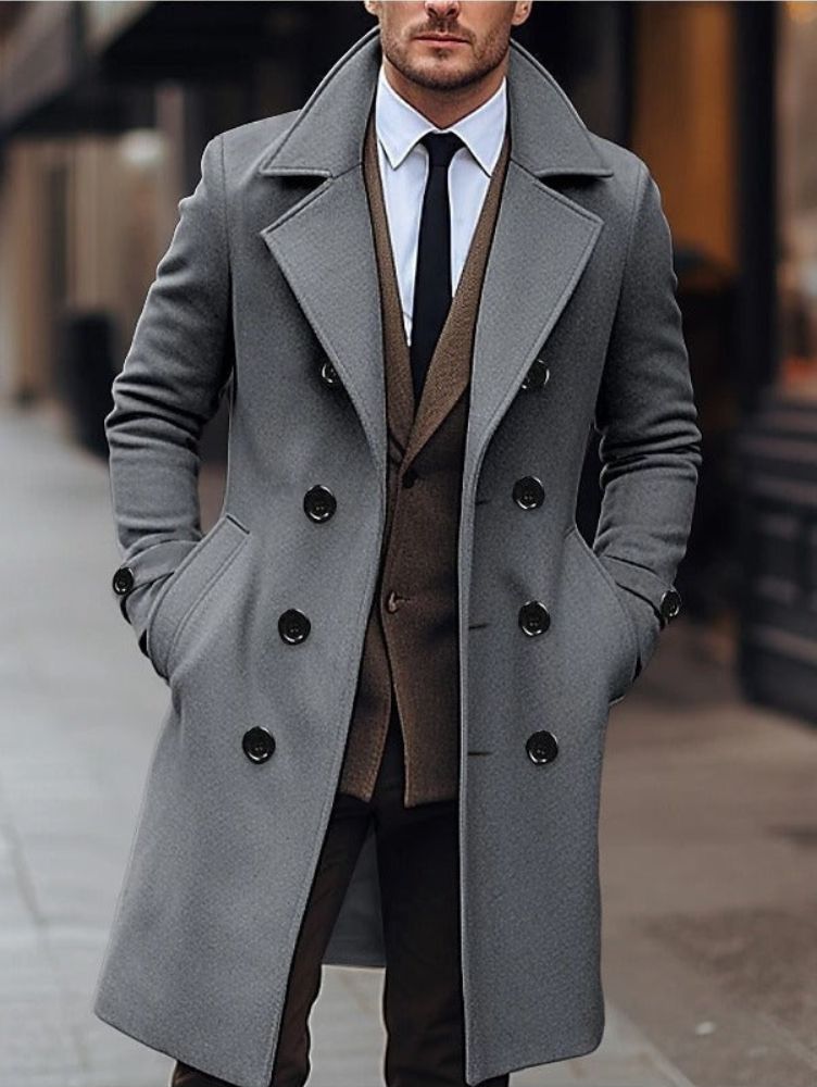 Business-Winterjacke aus Wolle für Herren – stilvoll und warm für kalte Tage.