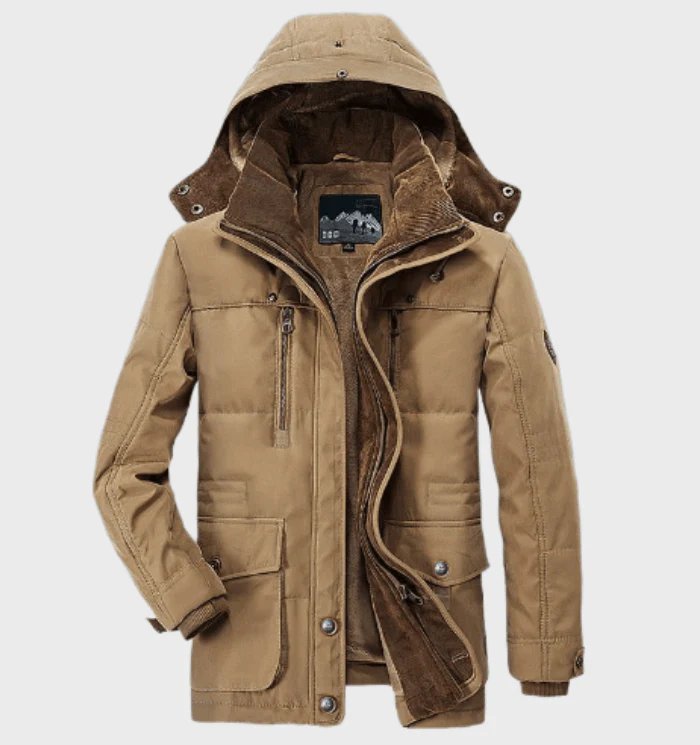 Elegante dicke Winterjacke für Männer – warm und stilvoll für kalte Tage.