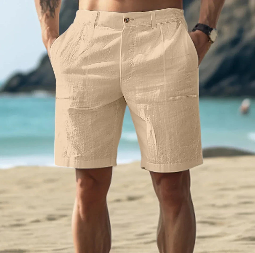 Elegante Sommershorts aus Leinen für Männer, atmungsaktiv und vielseitig für warme Tage