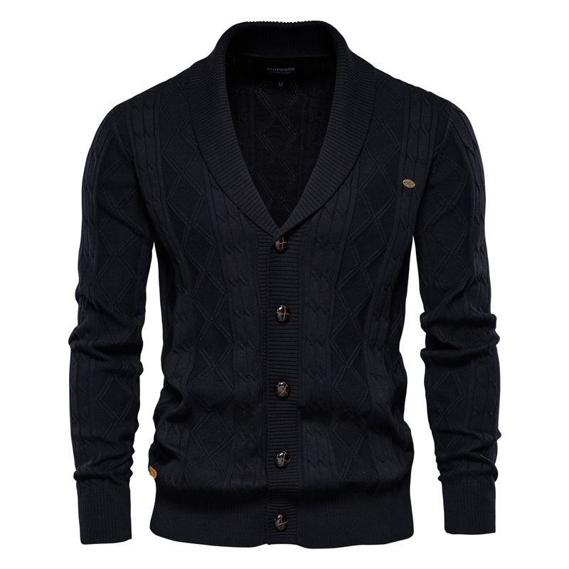 Elegante Strickjacke für Männer, ideal für stilvolle und gemütliche Herbst- und Wintertage.