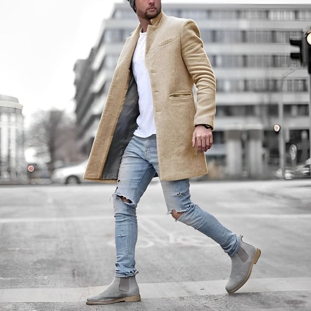 Elegante warme Jacke für Männer – ideal für stilvolle Herbst- und Wintertage.
