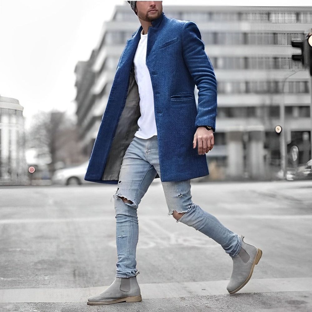 Elegante warme Jacke für Männer – ideal für stilvolle Herbst- und Wintertage.