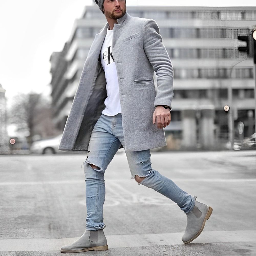 Elegante warme Jacke für Männer – ideal für stilvolle Herbst- und Wintertage.