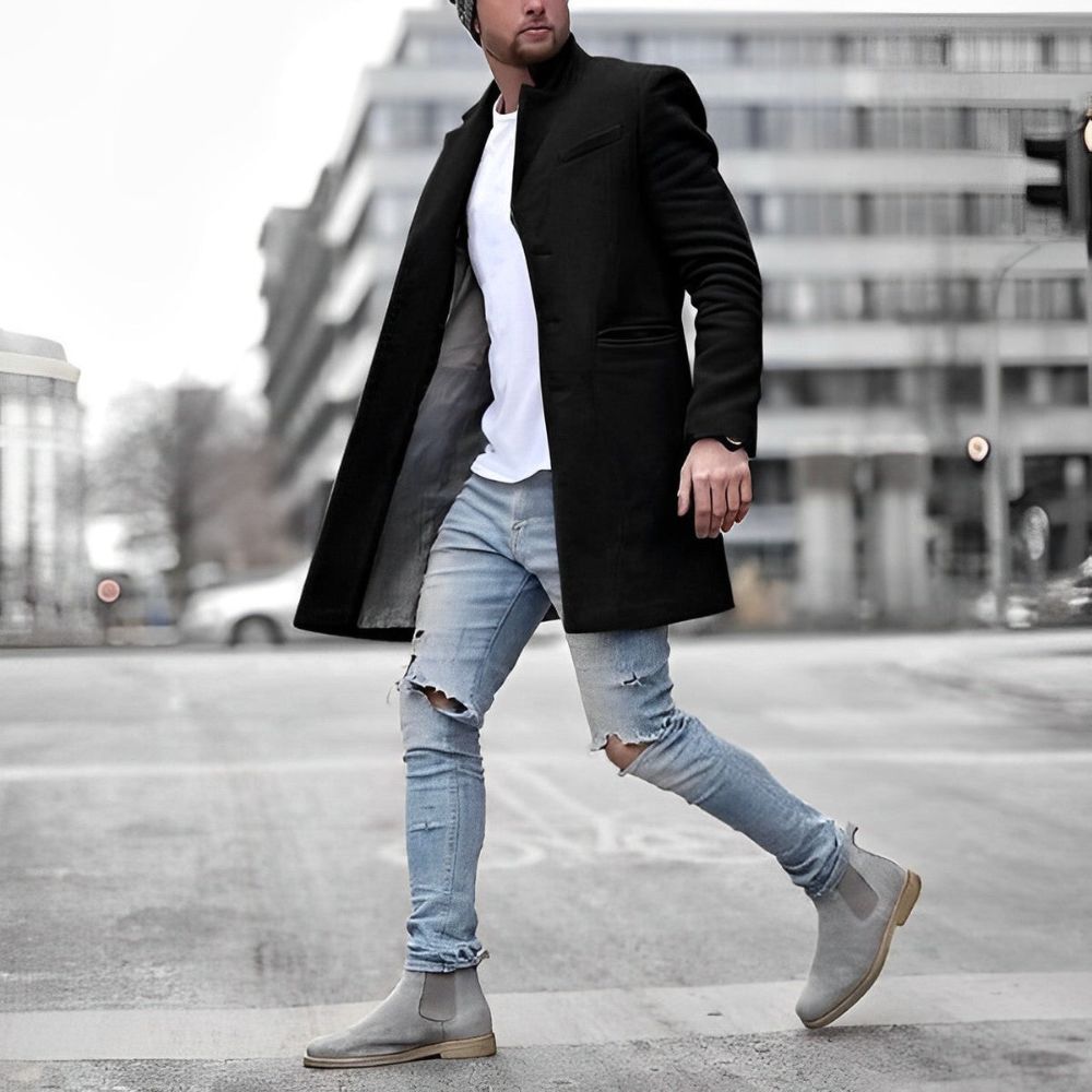 Elegante warme Jacke für Männer – ideal für stilvolle Herbst- und Wintertage.