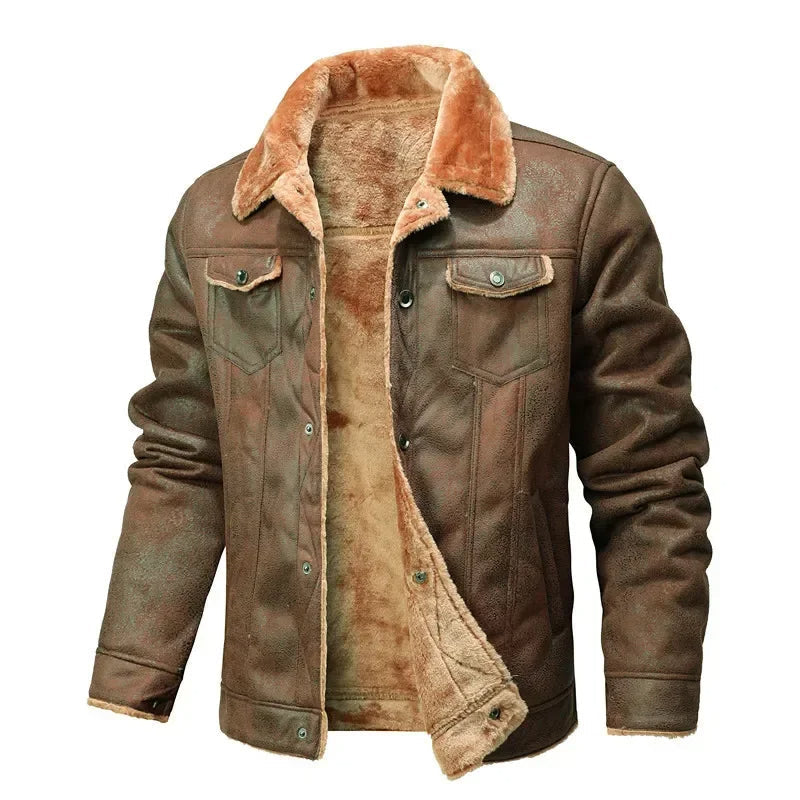 Elegante warme Plüschjacke für Männer – ideal für kalte Wintertage