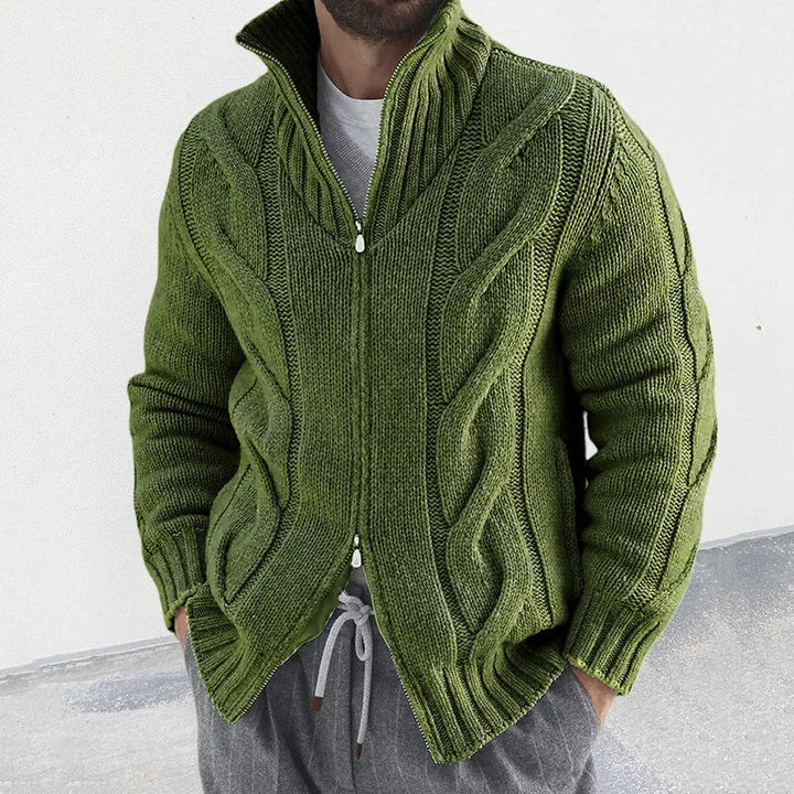 Elegante Winter-Strickjacke für Männer – kuschelig, stilvoll und ideal für Herbst- und Wintertage.