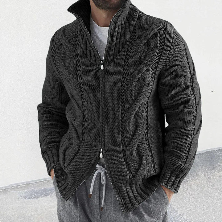 Elegante Winter-Strickjacke für Männer – kuschelig, stilvoll und ideal für Herbst- und Wintertage.