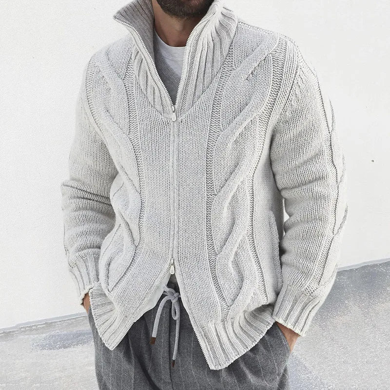 Elegante Winter-Strickjacke für Männer – kuschelig, stilvoll und ideal für Herbst- und Wintertage.