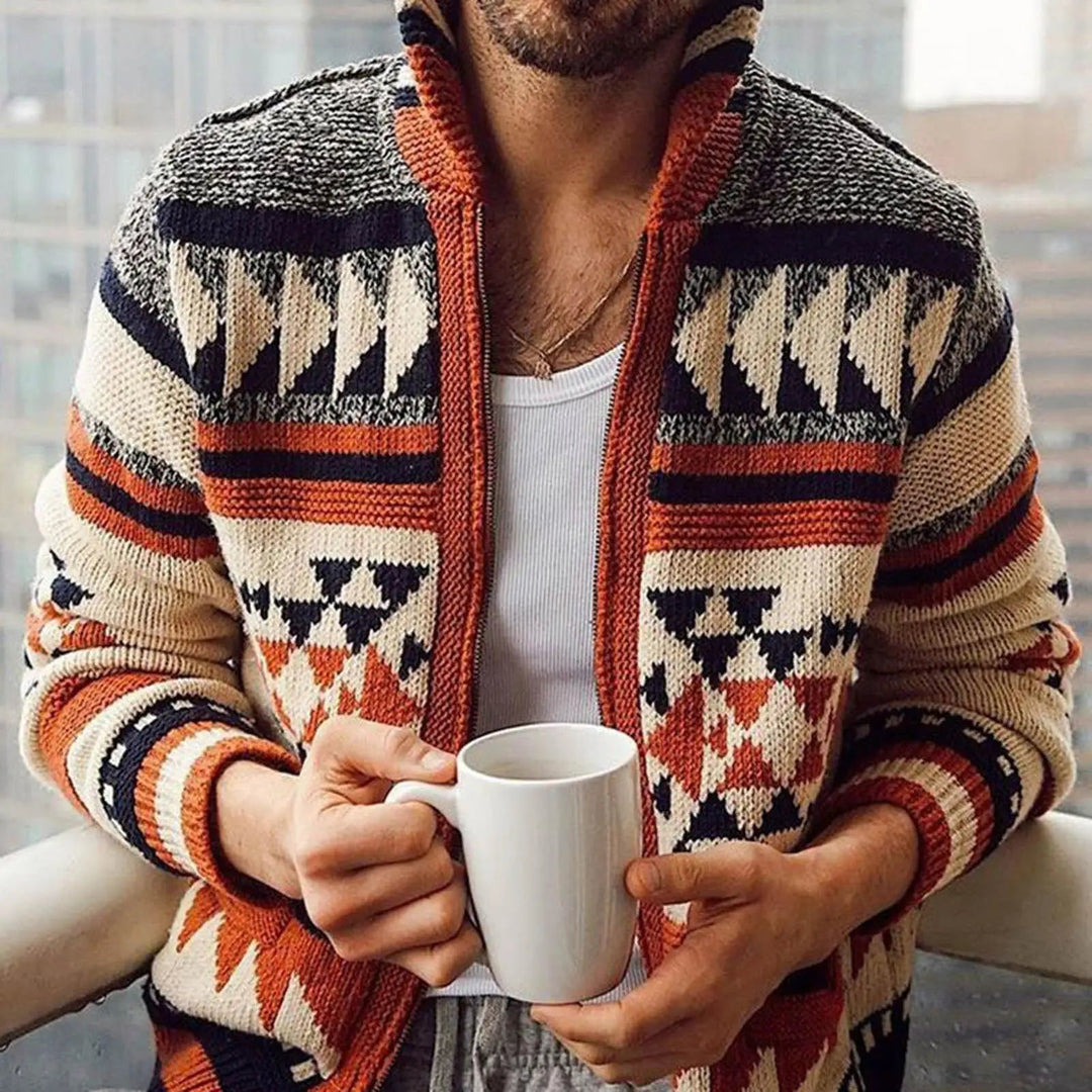 Schicke Herren-Strickjacke für den Winter, wärmend und stilvoll.