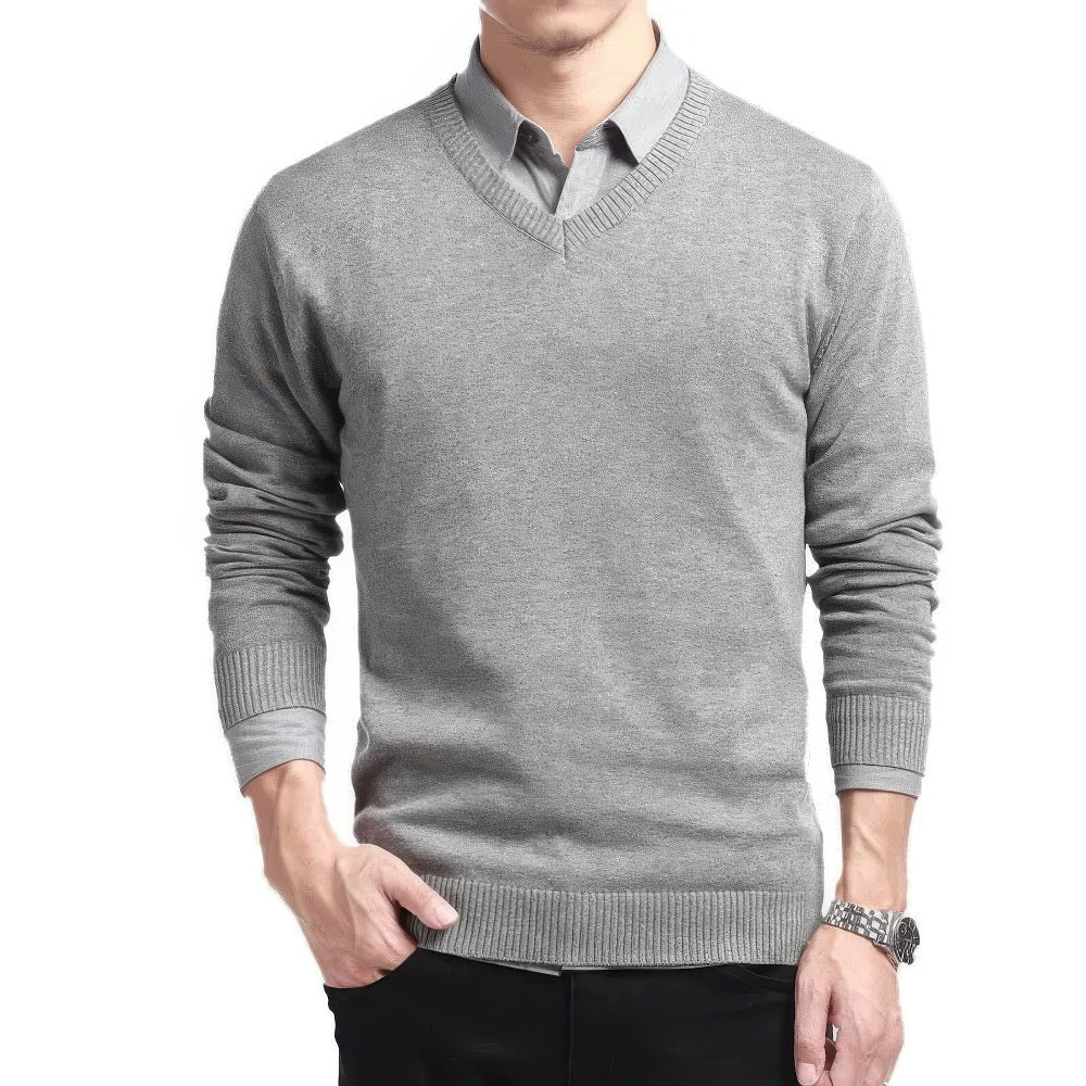 Klassischer Feinstrickpullover für Herren, weich und elegant, perfekt für jeden Anlass