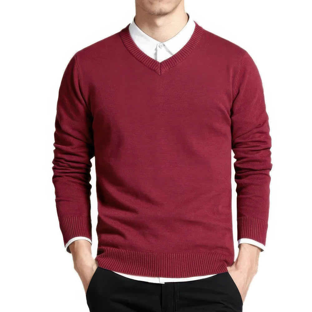 Klassischer Feinstrickpullover für Herren, weich und elegant, perfekt für jeden Anlass
