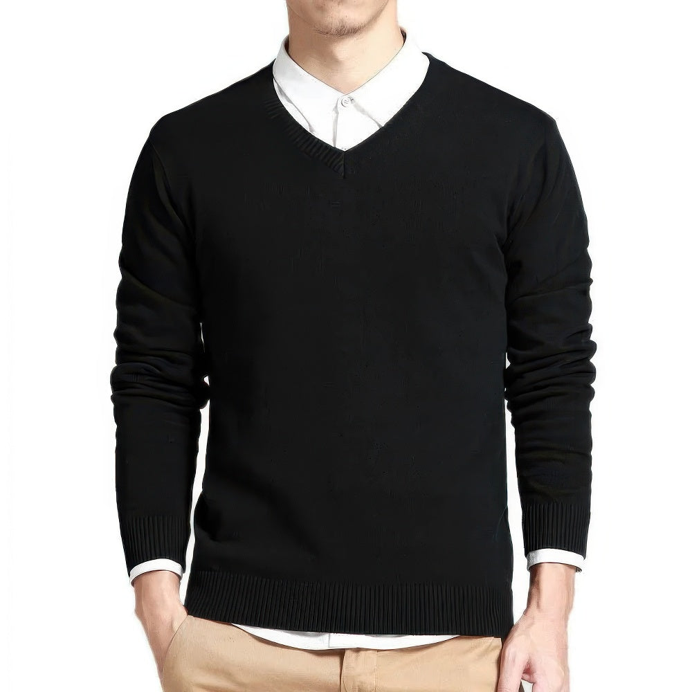 Klassischer Feinstrickpullover für Herren, weich und elegant, perfekt für jeden Anlass