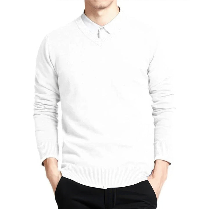 Klassischer Feinstrickpullover für Herren, weich und elegant, perfekt für jeden Anlass