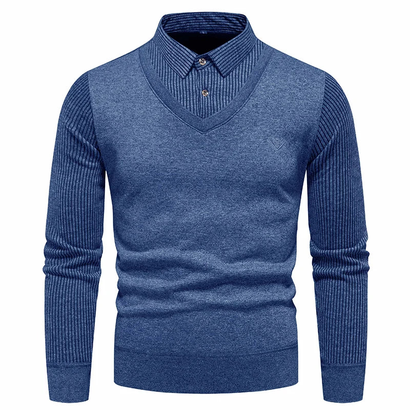 Eleganter Freizeitpullover für Männer, ideal für Herbst- und Wintertage, mit stilvollem Design und hohem Tragekomfort