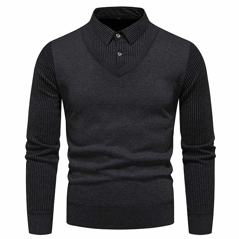 Eleganter Freizeitpullover für Männer, ideal für Herbst- und Wintertage, mit stilvollem Design und hohem Tragekomfort
