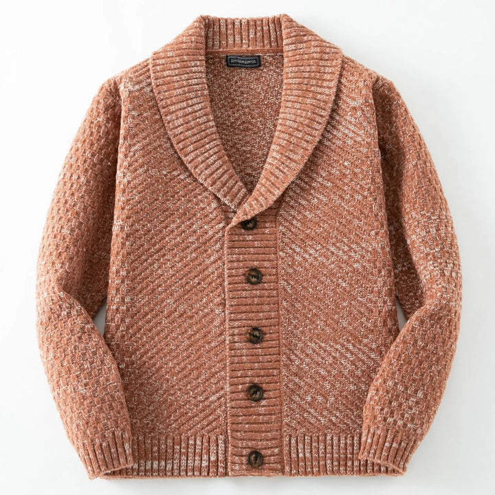 Eleganter Strickcardigan für Männer in luxuriöser Verarbeitung, ideal für kalte Tage und vielseitige Looks.