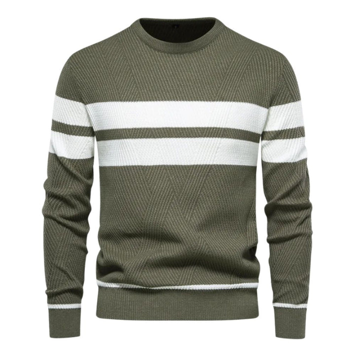 Eleganter Strickpulli für Männer – ideal für kalte Herbst- und Wintertage.