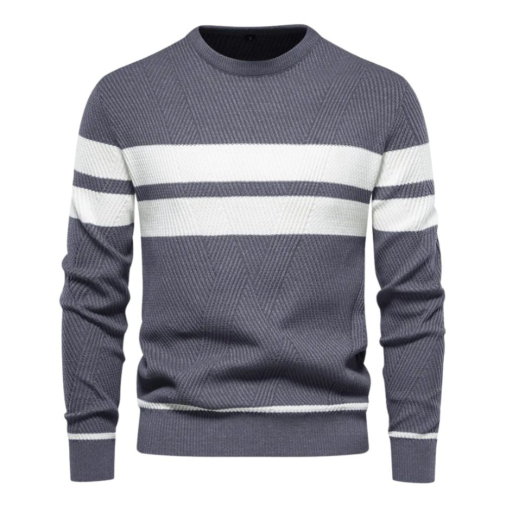 Eleganter Strickpulli für Männer – ideal für kalte Herbst- und Wintertage.