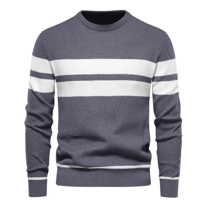 Eleganter Strickpulli für Männer – ideal für kalte Herbst- und Wintertage.