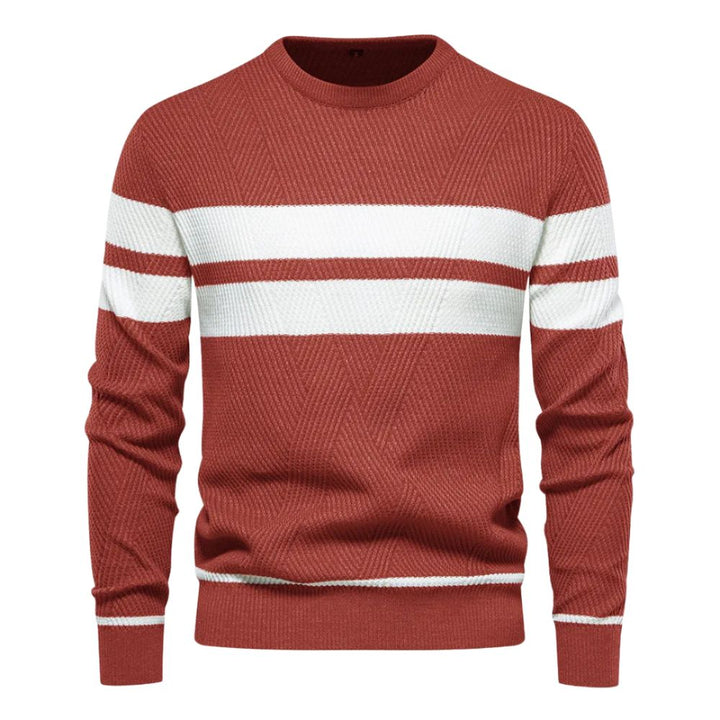 Eleganter Strickpulli für Männer – ideal für kalte Herbst- und Wintertage.