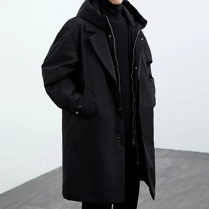 Eleganter Herren-Trenchcoat, wind- und wasserdicht, perfekt für Herbst- und Winterwetter