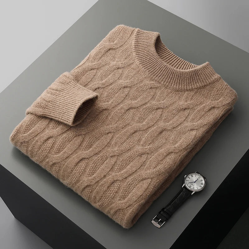 Eleganter Winterpullover aus Strick für Herren, warm und stilvoll für kalte Tage