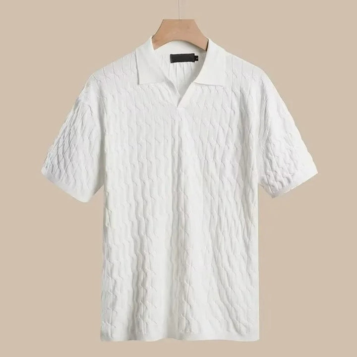 Elegantes gestricktes Poloshirt für Herren – leicht, stilvoll und perfekt für den Sommer