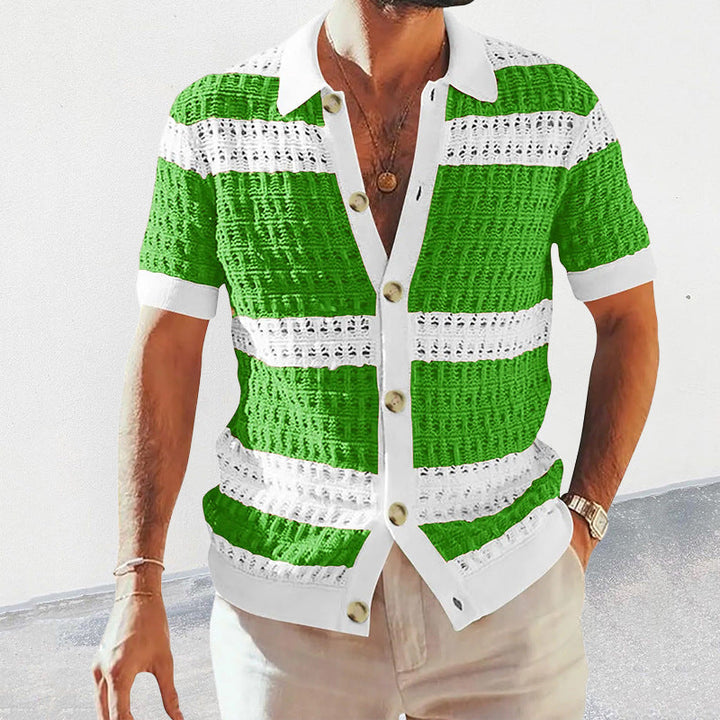 Elegantes Herren-Sommer-Poloshirt aus Strick – stilvoll, bequem und perfekt für warme Tage