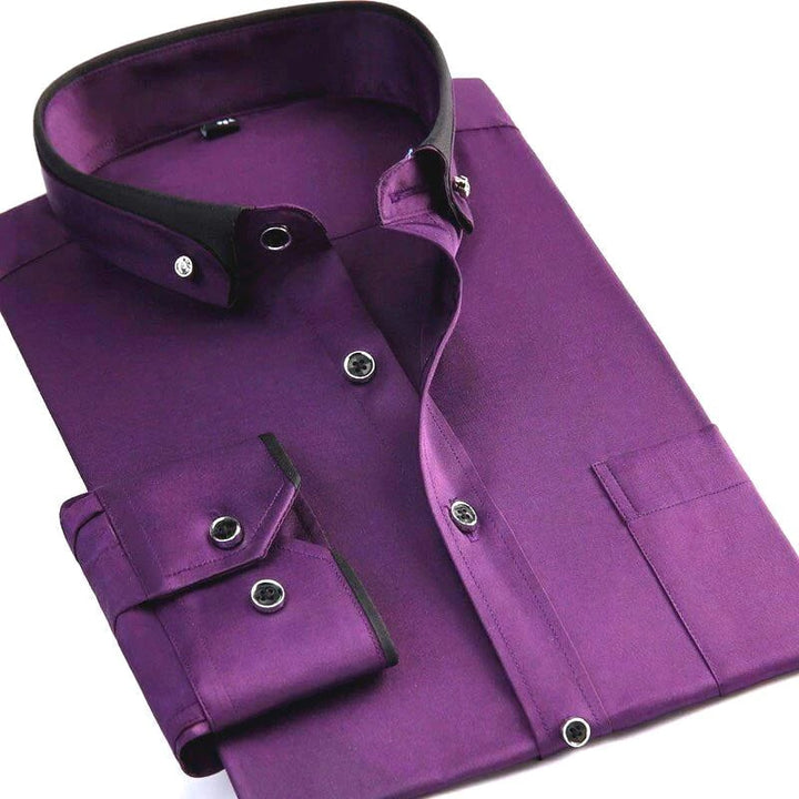 Elegantes Langarmhemd für Männer mit hochwertigem Stoff und stilvollem Schnitt.