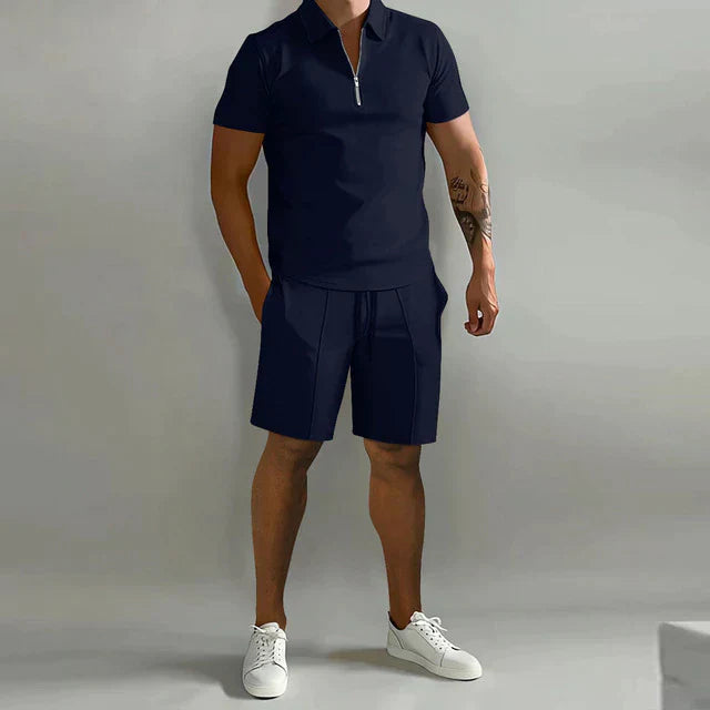 Elegantes Polo- und Shorts-Set für Herren – stilvoll, leicht und perfekt für den Sommer.