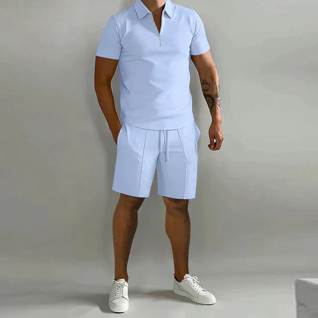 Elegantes Polo- und Shorts-Set für Herren – stilvoll, leicht und perfekt für den Sommer.