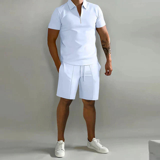 Elegantes Polo- und Shorts-Set für Herren – stilvoll, leicht und perfekt für den Sommer.