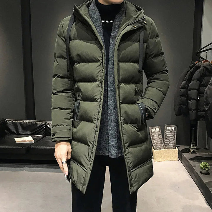 Hochwertige wattierte Winterjacke für Herren, warm und stilvoll für kalte Tage