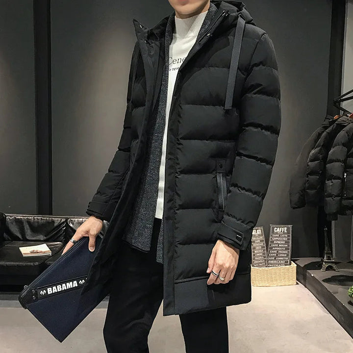 Hochwertige wattierte Winterjacke für Herren, warm und stilvoll für kalte Tage