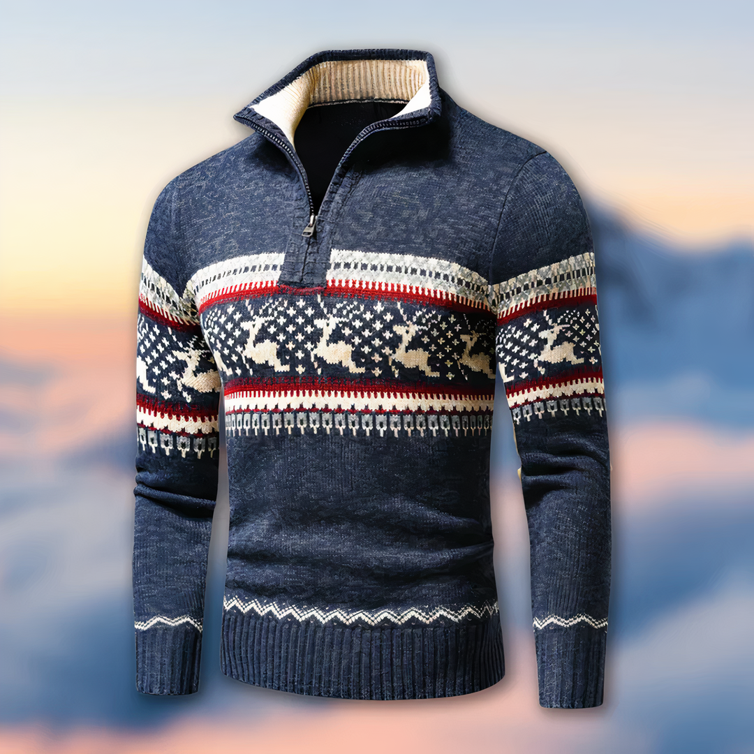Festlicher Strickpullover für Männer mit stilvollem Weihnachtsdesign und gemütlichem Tragekomfort