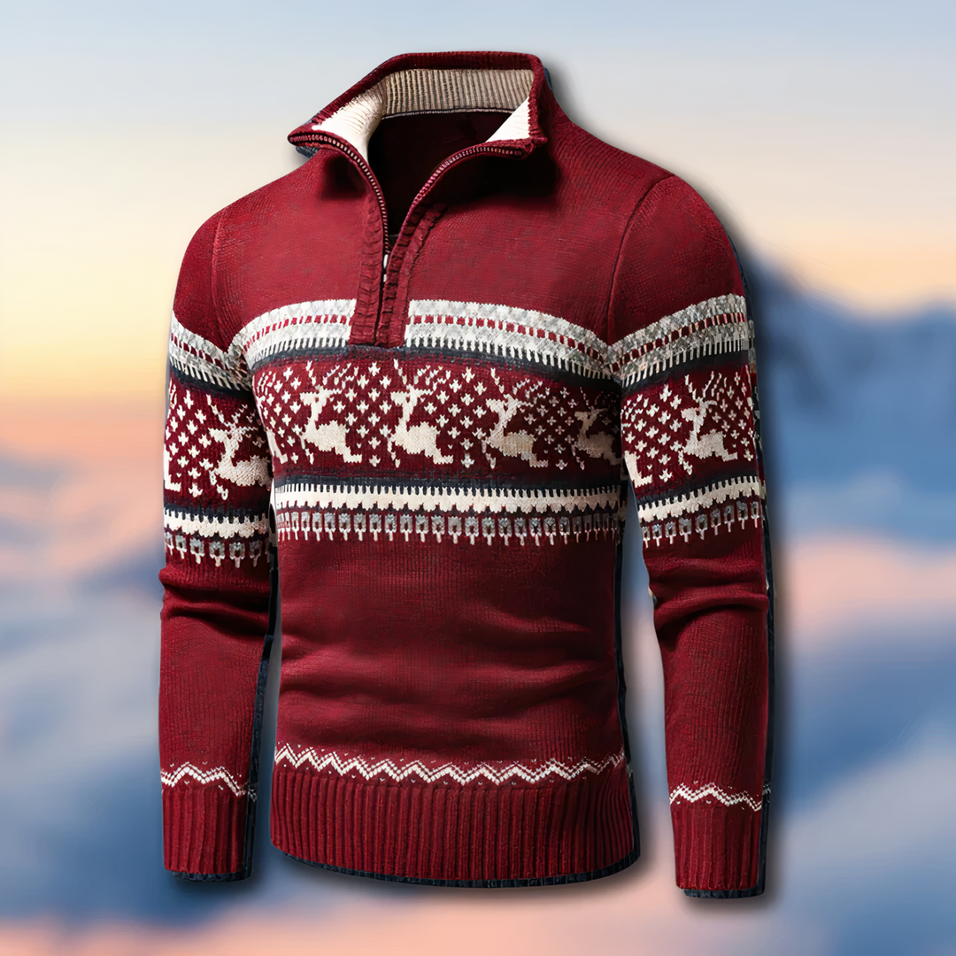 Festlicher Strickpullover für Männer mit stilvollem Weihnachtsdesign und gemütlichem Tragekomfort