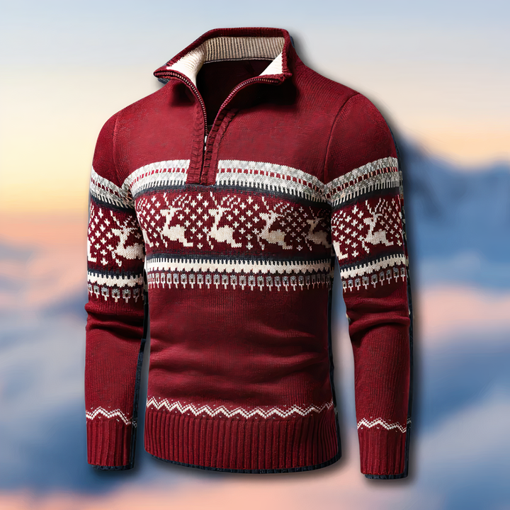 Festlicher Strickpullover für Männer mit stilvollem Weihnachtsdesign und gemütlichem Tragekomfort