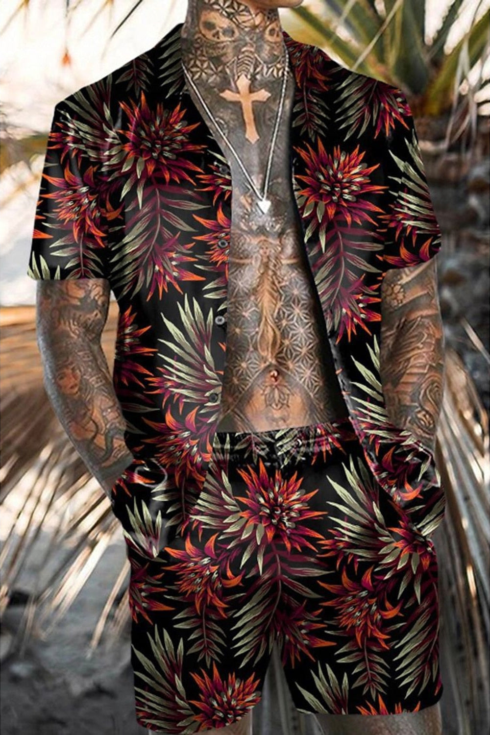 Sommer-Set mit Flamingo-Print – leicht, atmungsaktiv und ideal für tropische Vibes