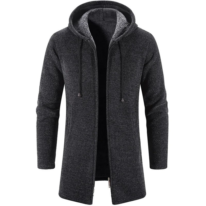 Freizeitjacke mit Kapuze für Männer, ideal für Herbst- und Wintertage.