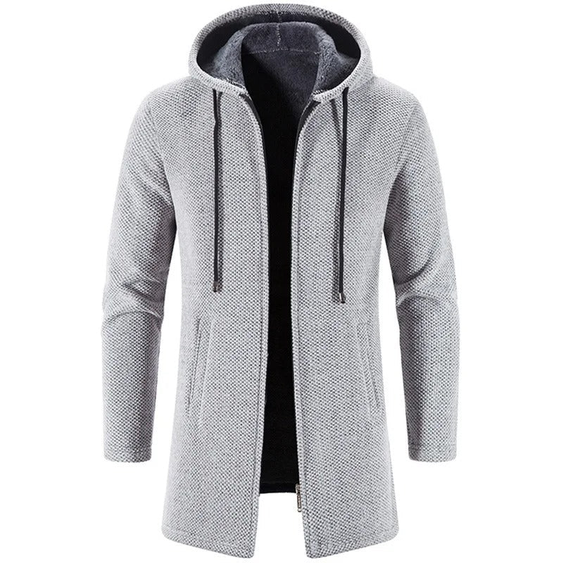Freizeitjacke mit Kapuze für Männer, ideal für Herbst- und Wintertage.