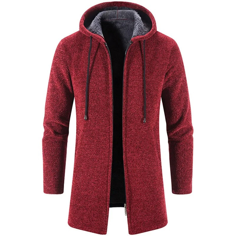 Freizeitjacke mit Kapuze für Männer, ideal für Herbst- und Wintertage.