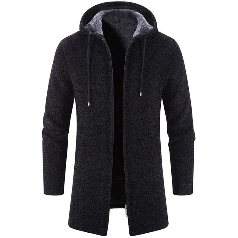 Freizeitjacke mit Kapuze für Männer, ideal für Herbst- und Wintertage.
