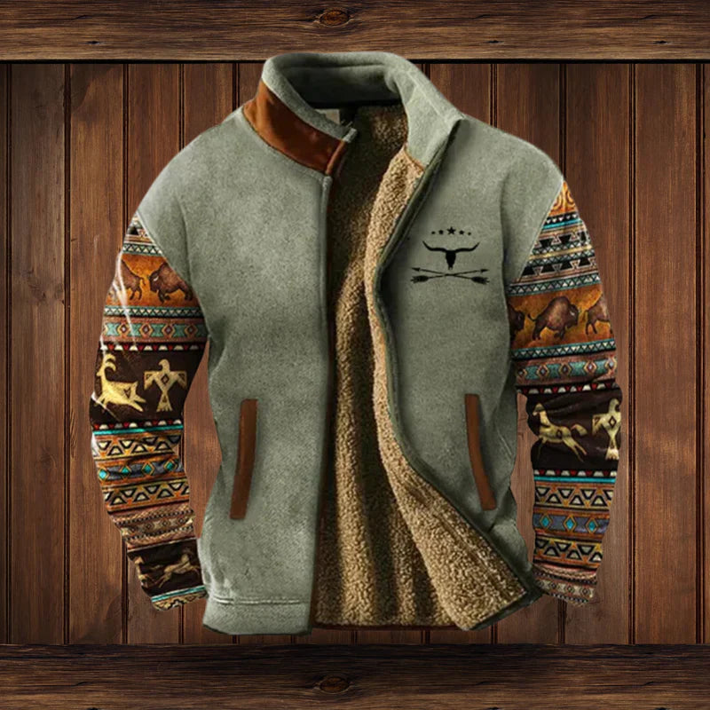 Outdoor-Fleecejacke für Herren mit sportlichem Design und funktionalem Schutz im Winter