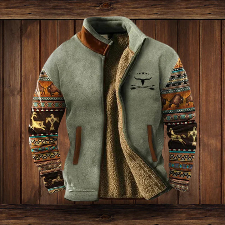 Outdoor-Fleecejacke für Herren mit sportlichem Design und funktionalem Schutz im Winter