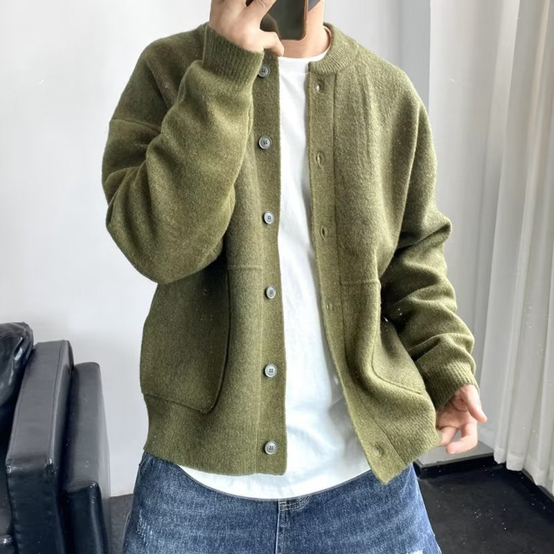 Gemütliche Strickjacke für Männer, ideal für kühle Herbst- und Wintertage