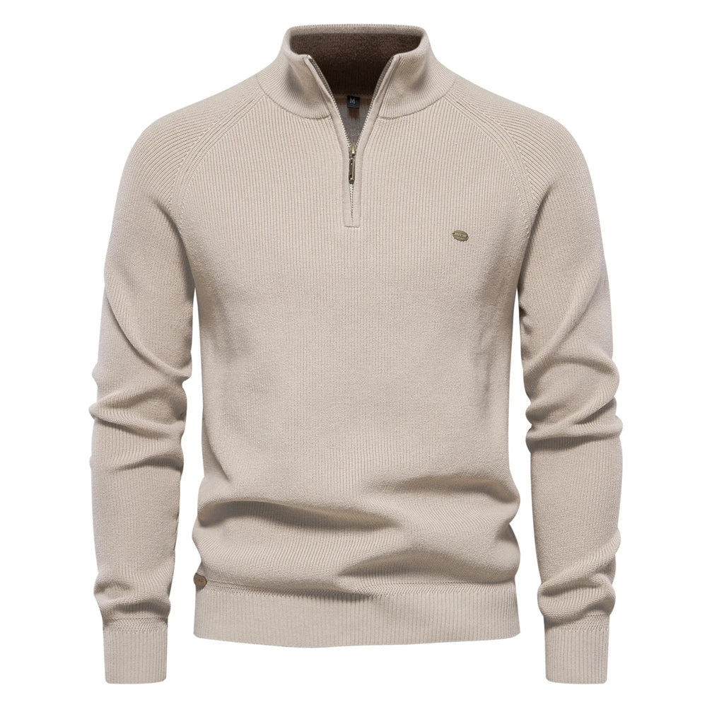 Gesteppter Pullover mit Rippstrick für Männer, komfortabel und stilvoll für Herbst- und Wintertage.