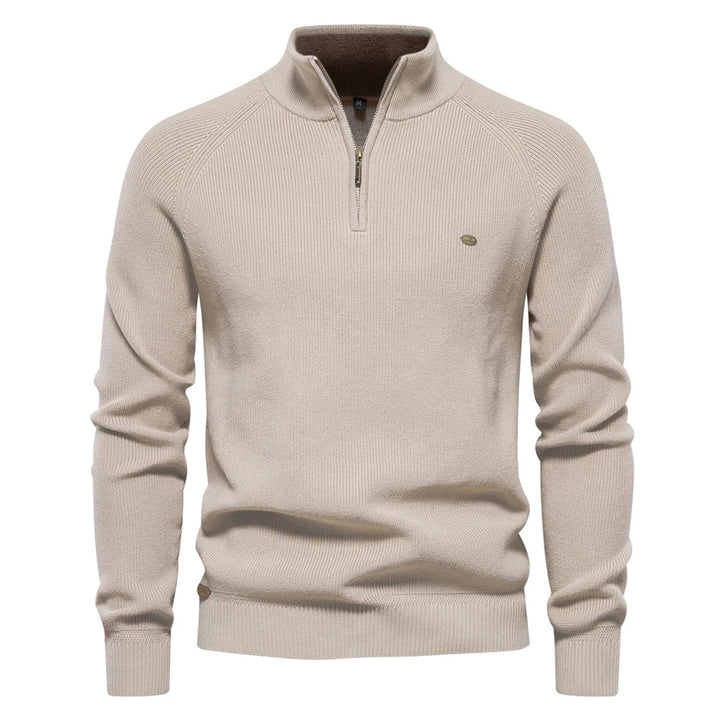 Gesteppter Pullover mit Rippstrick für Männer, komfortabel und stilvoll für Herbst- und Wintertage.