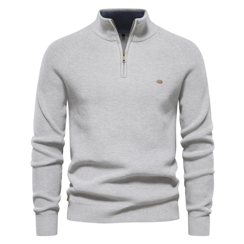 Gesteppter Pullover mit Rippstrick für Männer, komfortabel und stilvoll für Herbst- und Wintertage.