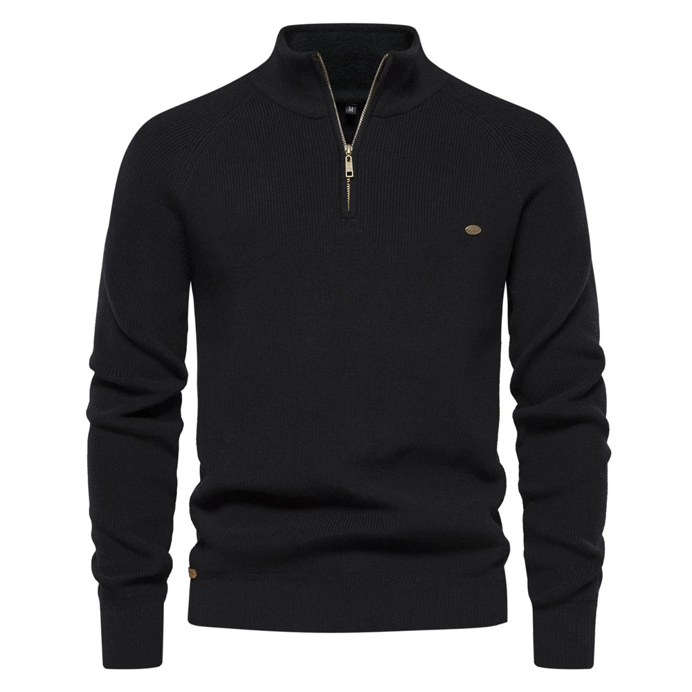 Gesteppter Pullover mit Rippstrick für Männer, komfortabel und stilvoll für Herbst- und Wintertage.
